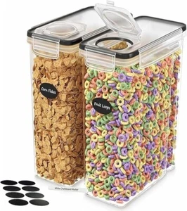 Bamu Home 4L Müsli Vorratsbehälter - Luftdichte Klappdeckel, BPA-frei, Klar - Bild 1 von 4