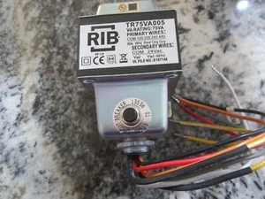 RIB TR75VA005 Transformer 75VA 480/240/208/120 to 24 Vac Circuit Breaker - Picture 1 of 3