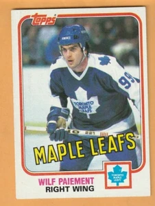 Wilf Paiement Toronto Maple Leafs 1981-82 Topps #25 12P - Imagen 1 de 2