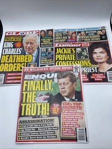 Globe,National Examiner,National Enquirer JFK Declassified,Jackie Private King.. - Imagen 1 de 4