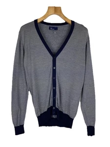 Suéter cárdigan ligero a rayas de lana merino para hombre FP Fred Perry talla m - Imagen 1 de 15