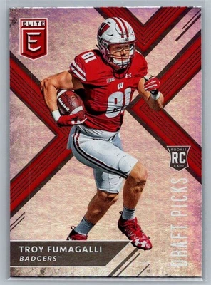 Troy Fumagalli #138, Rookie, Draft Picks, Wisconsin Badgers, 2018 Panini Elite - Image 1 of 2