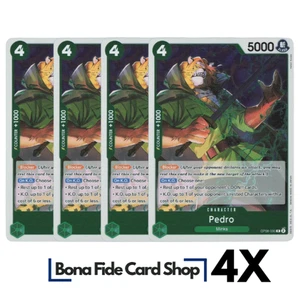 4x Pedro OP08-030 R Two Legends One Piece TCG Playset 4x - Picture 1 of 2