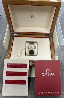 OMEGA Constellation Co-Axial 18k /SS 123.20.35.20.52.002 Diamond UNWORN Full Set - Image 1 of 4