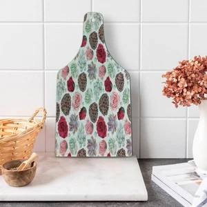 Succulent Cutting Board, Lotus Pot Roses Agave Flourish Pattern Romantic Brid... - Picture 1 of 4