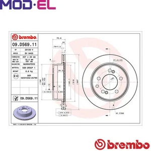 2x BRAKE DISC 09.D569.11 FOR SSANGYONG REXTON/II/VAN/W KYRON D27DTP 2.7L 5cyl - Picture 1 of 7