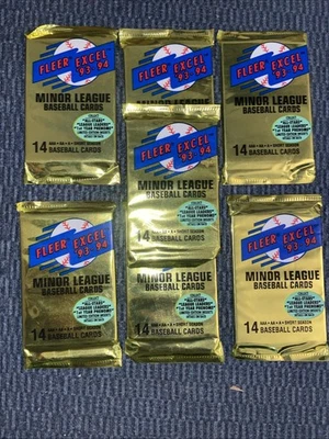 Seven (7) 1993-94 Fleer EXCEL Minor League Baseball Packs - Possible Derek Jeter - Image 1 of 3