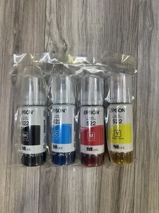Genuine Epson 522 Ink Bottles 4 Pack for ET-2720 ET-2800 ET-2803 ET-4700 - Picture 1 of 6