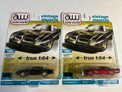 Auto World Vintage Muscle 1976 Firebird T/A Ultra Red Chase Foto 1 de 4