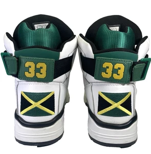 Ewing 33 Men 13 Hi Jamaica Flag Retro Sneakers White Green Yellow Rare OG Roots - Picture 1 of 24