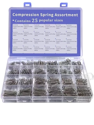 THZHIZHAO Compression Springs Assortment Kit, 420 Pcs 24 Different Sizes Stainless Steel S