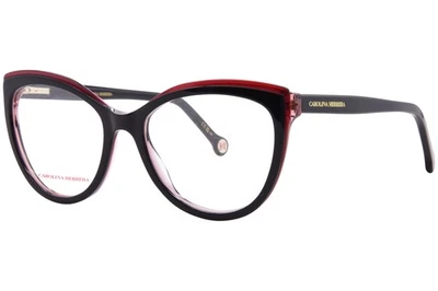 Carolina Herrera HER-0207 3H2 Eyeglasses Womens Black/Pink Full Rim Cat Eye 53mm - Image 1 of 4