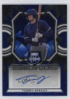 2023 Panini Elite Extra Edition Hidden Gems Blue Tommy Specht #HG-TSP Auto - Image 1 of 2