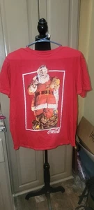T-shirt maglietta Coca Cola Babbo Natale bevanda rossa soda natale uomo adulti - Foto 1 di 6