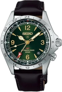 SEIKO Prospex Alpinist SBEJ005 Mechanical GMT Leather band Men 20ATM Watch Japan - Picture 1 of 19