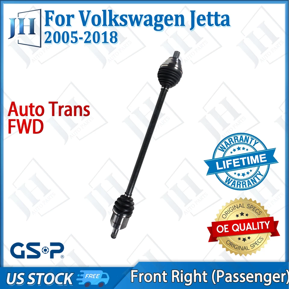 Eje CV pasajero delantero derecho original para Volkswagen Jetta 2005-2018 FWDAuto Foto 1 de 4