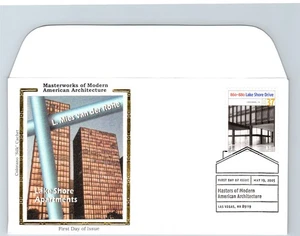 S05-9544, MORDERN ARCHITECTURE, 860-880 LALKE SHORE DRIVE, COLORANO SILK FDC - Picture 1 of 2