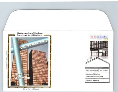 S05-9544, MORDERN ARCHITECTURE, 860-880 LALKE SHORE DRIVE, COLORANO SILK FDC - Image 1 of 2