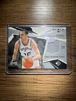 Camiseta deportiva Upper Deck Black Diamond Emanuel Manu Ginóbili 2003 diamante único BD-EG Foto 1 de 2