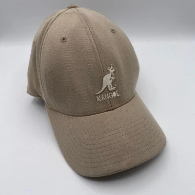 Boné de beisebol masculino vintage Kangol cáqui bronzeado flexfit bordado logotipo lã blenf - Imagem 1 de 4