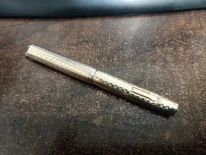 ANTIQUE WAHL 14ct FLEX NIB GOLD FILLED FOUNTAIN PEN RESTORED GREEK KEY RING TOP - Picture 1 of 10