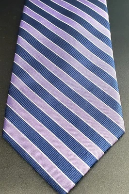 Corbata Tommy Hilfiger 100 % seda Repp cuello azul marino/púrpura Foto 1 de 4