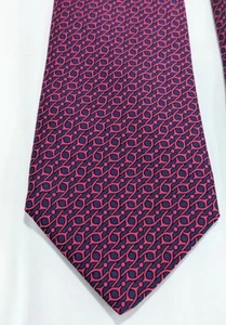 Corbata Hermes azul marino y rosa - Imagen 1 de 4