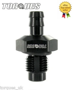 8mm Barbed Rollover Vertical Vent Valve 9/16" UNF ORB-6 Male Tank Mounted BLACK - Picture 1 of 1