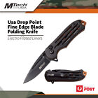 Mtech Folding Knife Bronze 6.5" Tactical Fixed Blade Fine Edge Blade Mt-1120bz