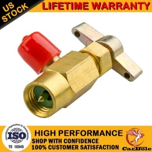 A/C Can Tap Dispenser Valve Opener Recharge Hose Adapter Tool Brass Self-Sealing - Picture 1 of 15