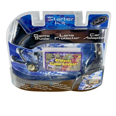Nuevo de Lote Antiguo Sellado 2004 Intec PSP Starter Kit Game Buds Protector de Lente Adaptador de Coche  Foto 1 de 4