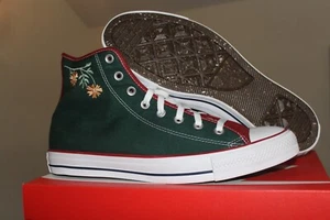 Converse Chuck Taylor All Star Hi-Top grün geblümt Weihnachten Größe 12 brandneu - Bild 1 von 7
