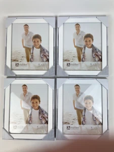 Lot 4 MALDEN DESIGNS 372-80 Smooth White Wood Picture Frame Glass 8x10” New NIB - Picture 1 of 9