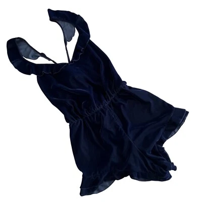 Victoria's Secret женщин Pin-Up рокабилли ретро бархата оборки Детский комбинезон размер S - Изображение 1 из 4