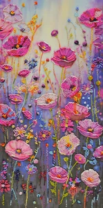 Abris Art Bead Embroidery Kit Spring Moment, Needlepoint Kit, DIY Beaded Flowers - Picture 1 of 14