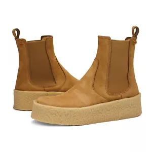 Womens El Naturalista Dolmen Honey Leather Platform Chesea Casual Boots New - Picture 1 of 6