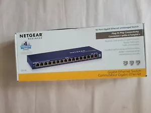 NETGEAR GS116-100NAS 16 Ports Gigabit Unmanaged Ethernet Switch - Open Box NEW - Picture 1 of 8
