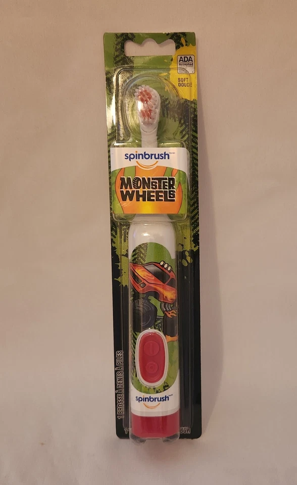 Cepillo giratorio Monster Truck cepillo de dientes eléctrico para niños, alimentado por batería, cerdas suaves Foto 1 de 1