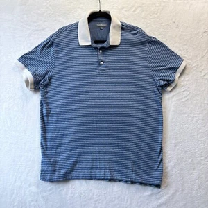 LL Bean Signature Poloshirt Herren Gr. XL Blau Gestreift Kurzarm Freizeit - Bild 1 von 11