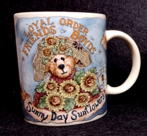 Boyds Bears Vtg 1998 Bearwear Pottery Works Sunny Day Sunflowers Coffee Cup Mug - Picture 1 of 5