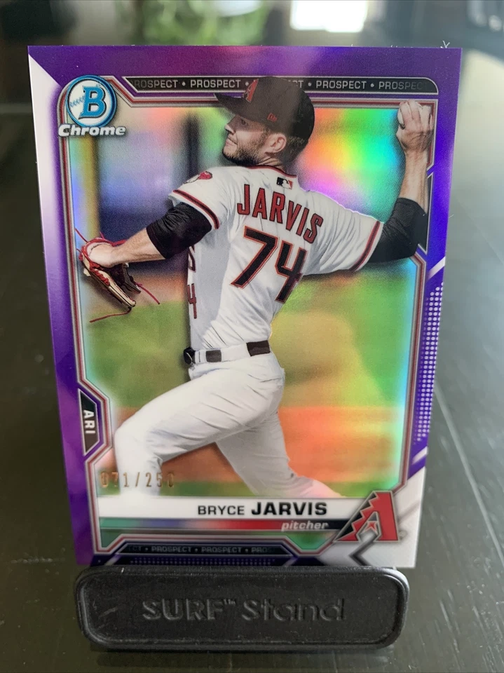 Bryce Jarvis 2021 Bowman Prospects Chrome Purple /250 - Diamondbacks #BCP-44 - Image 1 of 2