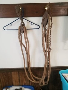 Vintage Rope Pully Block and Tackle Fence Streacher - Picture 1 of 7