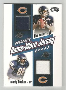 2002 HEADS UP GAME WORN JERSEY QUADS TERRELL, URLACHER, MILLER, BOOKER - Picture 1 of 2