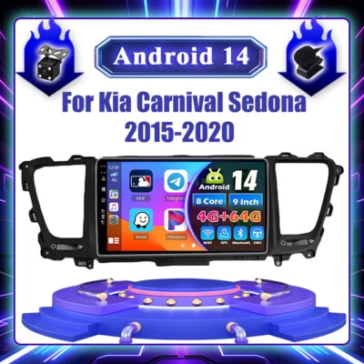 Android 14.0 CarPlay Car GPS Stereo Radio Navi For Kia Carnival Sedona 2015-2020 - Image 1 of 4