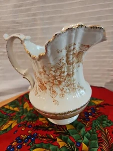 Jarra de agua Dunn Bennett Primula Imperial Semi China Burslem Inglaterra c.1900 - Imagen 1 de 11