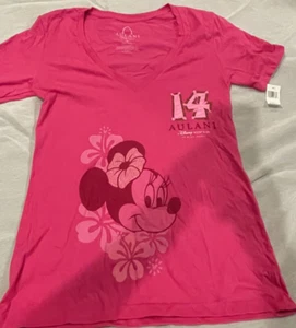 Nueva Camisa Top Disney Aulani Hawaii 2014 Minnie Mouse Rosa Niñas Junior XL - Imagen 1 de 8