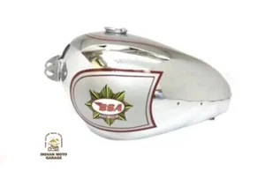 FIT FOR BSA A7 Plunger Model Chrome & Silver Steel Petrol Tank 1950 - Picture 1 of 6