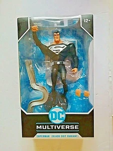 MCFARLANE TOYS DC MULTIVERSE SUPERMAN ANIMATED SERIES SUPERMAN black suit - Picture 1 of 6