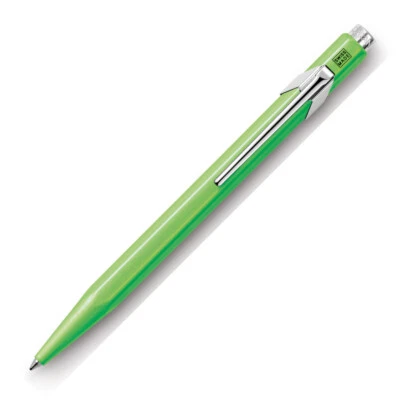 Bolígrafo Colección Metal Caran d'Ache en Amarillo Fluorescente/Verde - NUEVO Foto 1 de 3