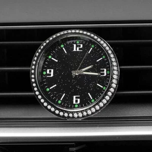 Car Clock Luminous Stick-On Digital Watch Diamond Quartz Clock Car Accessories - Picture 1 of 5
